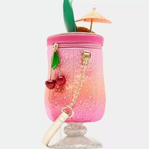 Betsey Johnson Pink and Orange Crossbody Bag